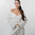 Ariana white wrap top