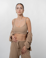 Ariana beige crop top