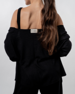 Ariana black wrap top - Image 2