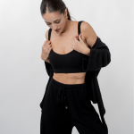 Ariana black crop top