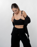 Ariana black crop top