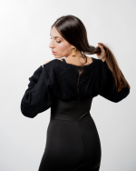 Mira black crop top - Image 2