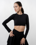 Aelia long-sleeve crop top