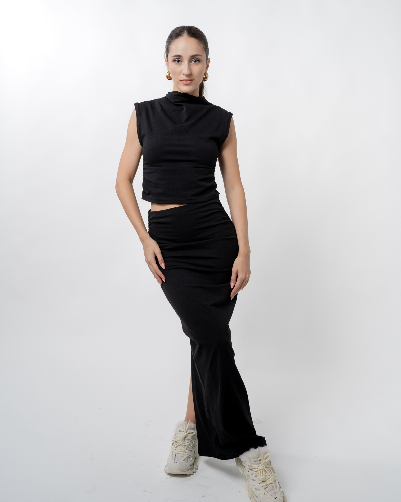 ZFW2513-BLK Aelia maxi skirt - Image 1