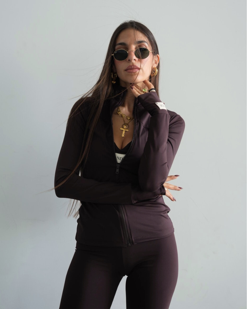 ZFW2632-BROWN Ingrid jacket - Image 1