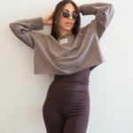Dua long sleeve crop top