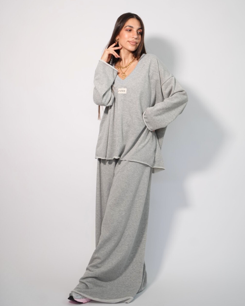 ZSS2621-GREY Eva tracksuit set - Image 1