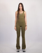 Olive flare jumpsuit