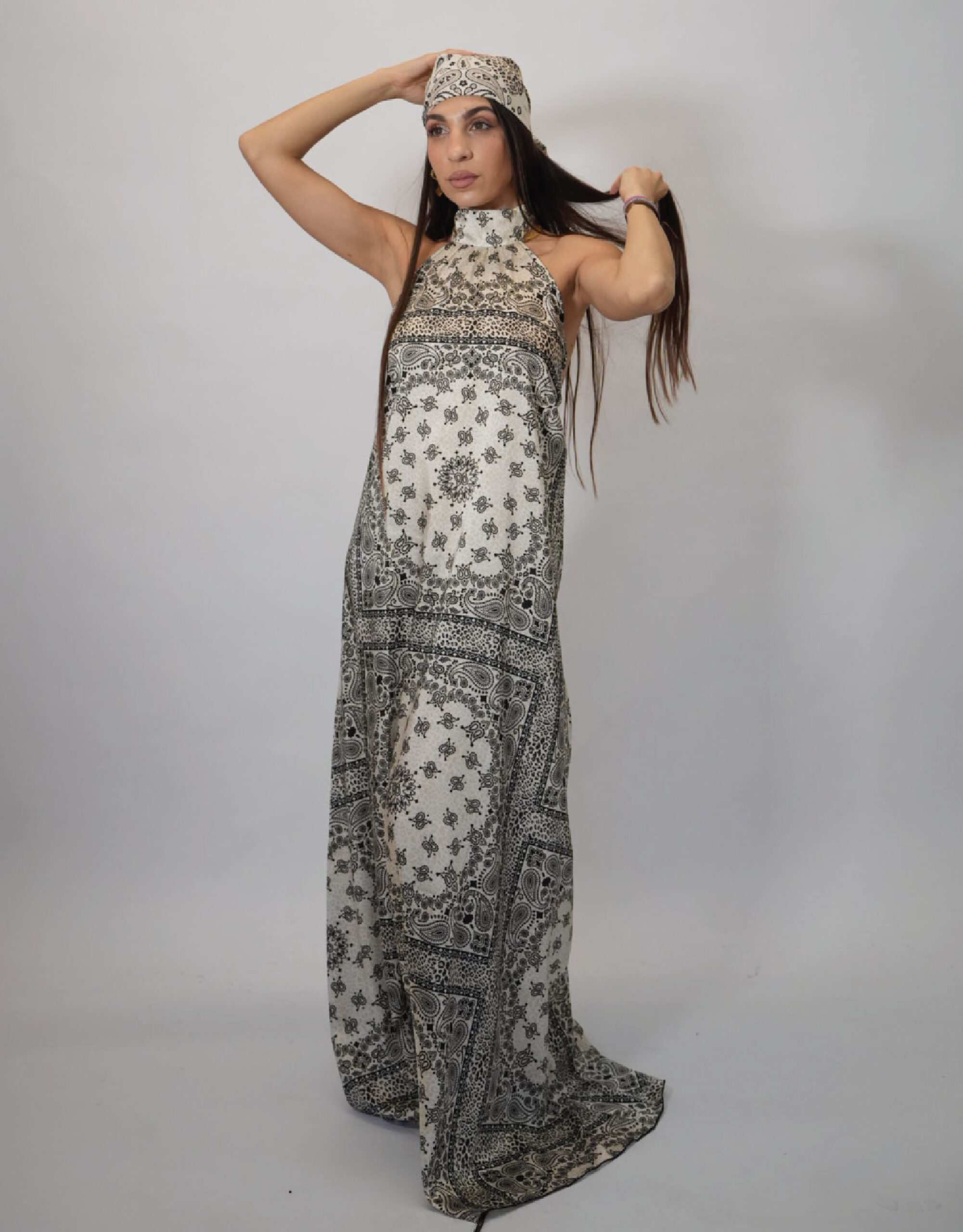 AN126A-MULTI Allegra backless dress - Image 1