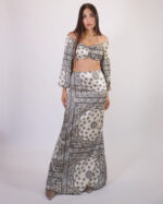 Allegra satin skirt set
