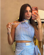 Evelyn stripe skirt halter - Image 2