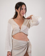 Ithaki wrap top crochet sleeve