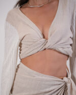 Ithaki wrap top crochet sleeve - Image 2