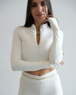 Albino crop top with zip - Image 2