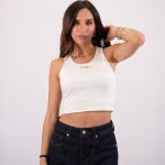 Cara sleeveless cropped top