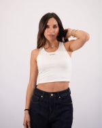 Cara sleeveless cropped top