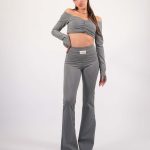 Natia striped flare pants set