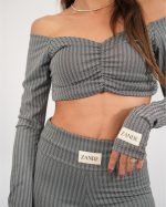 Natia striped flare pants set - Image 3